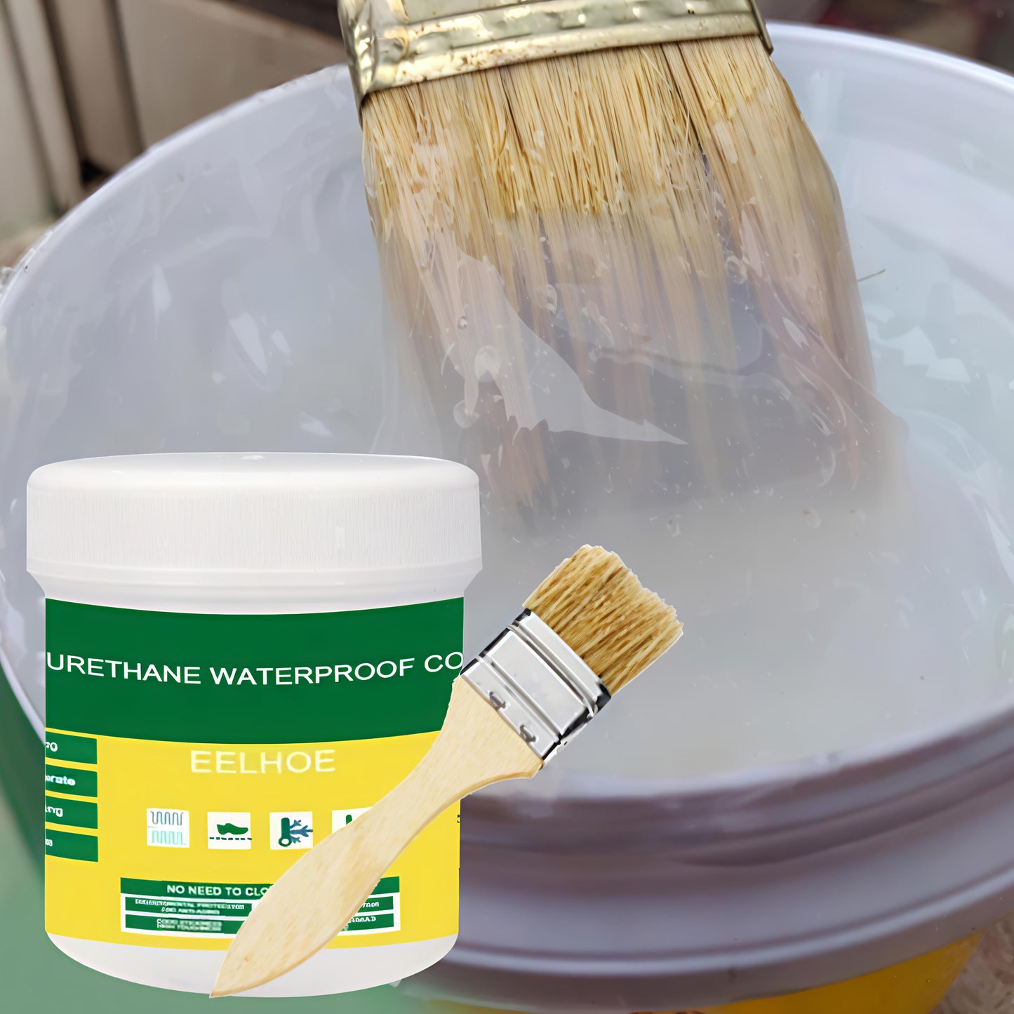 Transparent Waterproof Glue with Free Brush – Instant Leak Sealer for Home Repairs