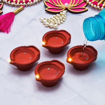 Eco-Friendly Water Sensor Diyas – Reusable & Safe for Family (Pack of 12/24)