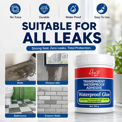 Transparent Waterproof Glue (Pack Of 2 ) + Free Brush