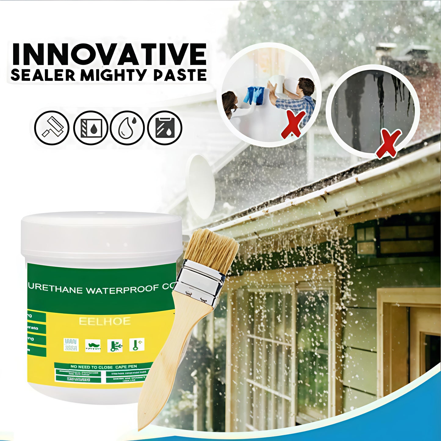 Transparent Waterproof Glue with Free Brush – Instant Leak Sealer for Home Repairs
