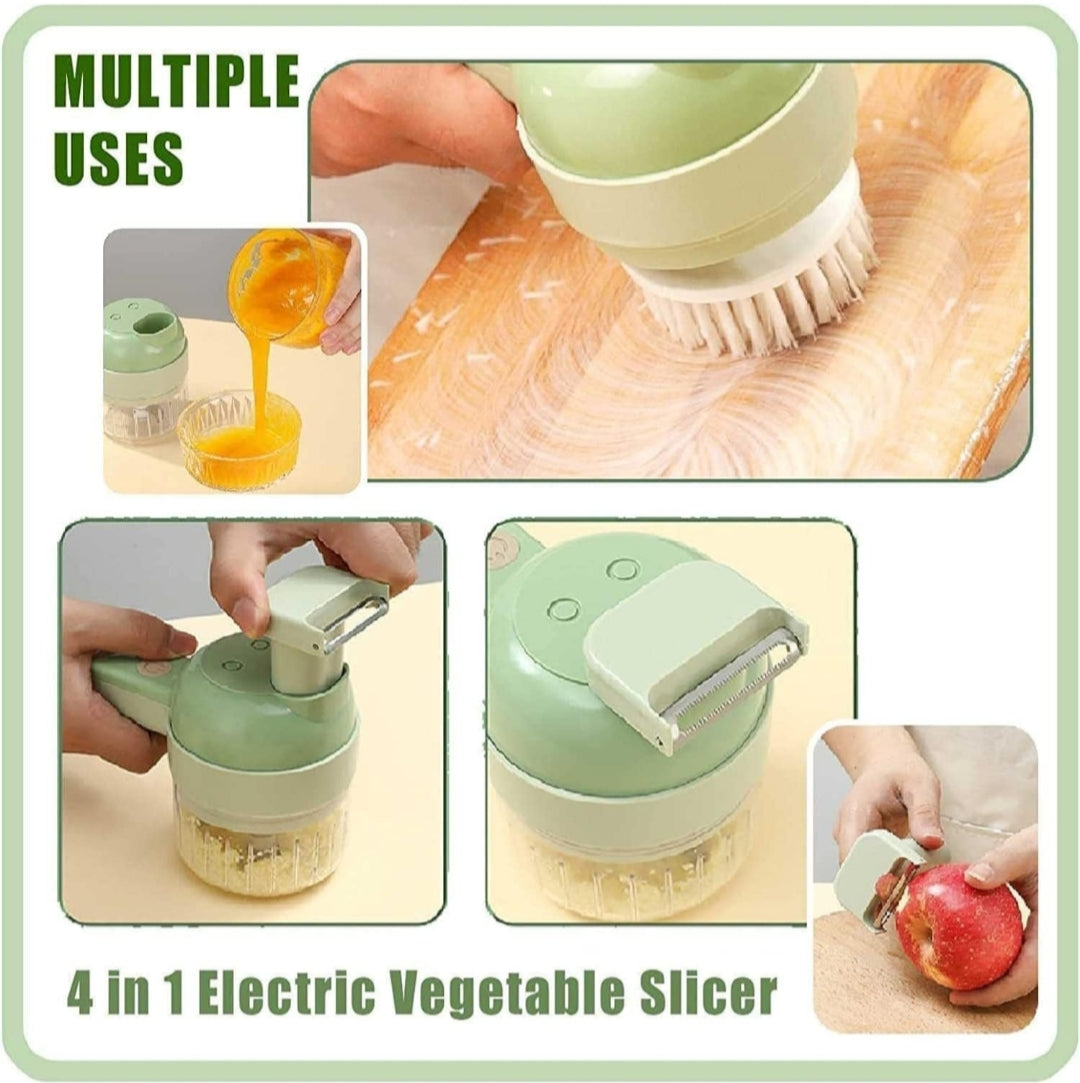 4 in 1 Portable Electric Vegetable Cutter Set