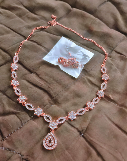 Elegant Diamond-Style Necklace Set – Buy 1 Get 1 Free