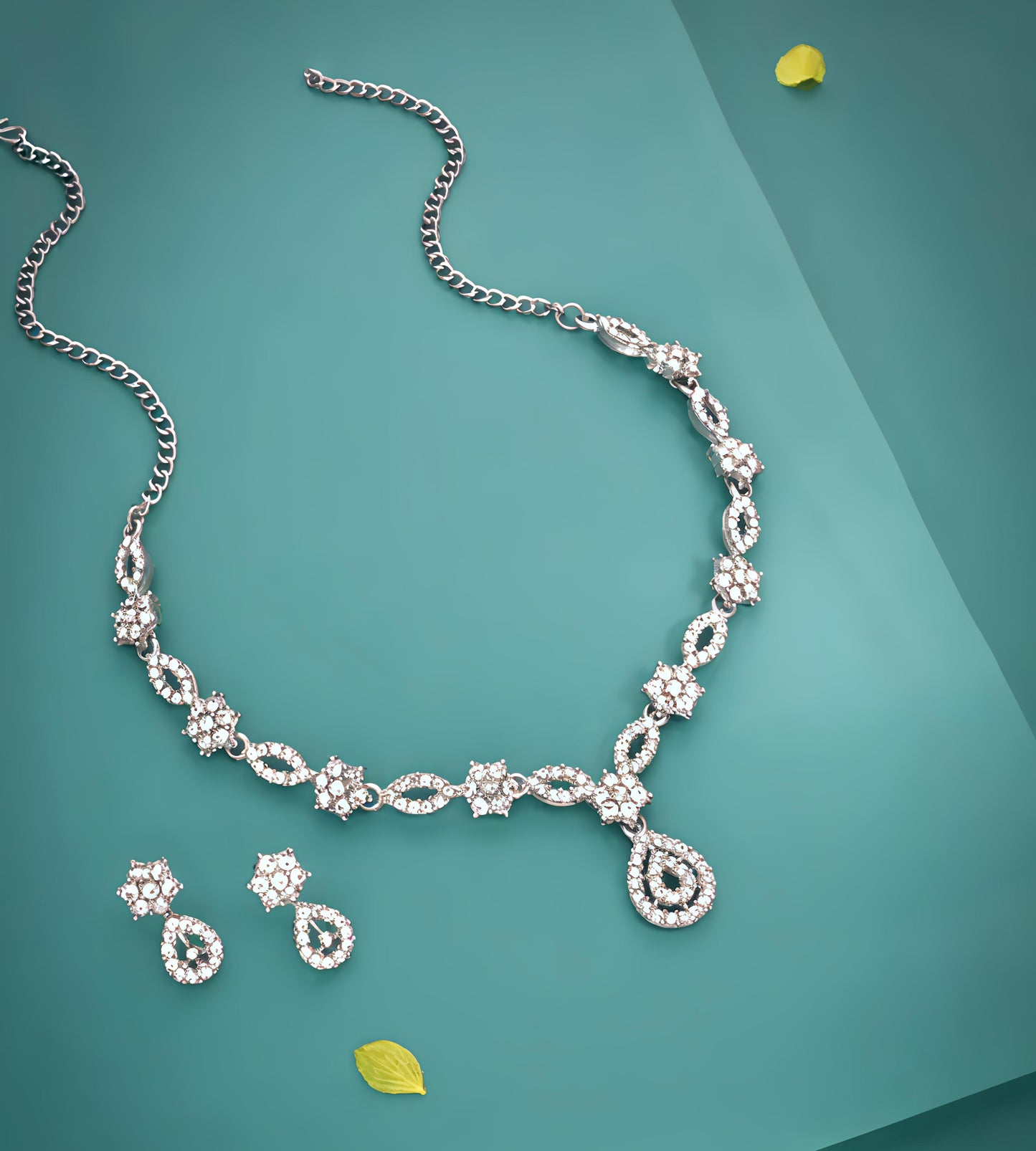 Elegant Diamond-Style Necklace Set – Buy 1 Get 1 Free