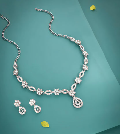 Elegant Diamond-Style Necklace Set – Buy 1 Get 1 Free