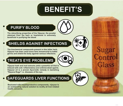 Sugar Balance Wooden Water Glass